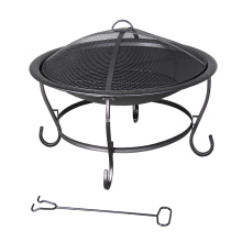 29" Round Steel Wood-Burning Fire Pit